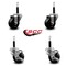 Service Caster 3'' Phenolic Wheel Swivel 3/4'' Expanding Stem Caster Set 2 Brakes, 4PK SCC-EX20S314-PHR-2-TLB-2-34 - alternate 2